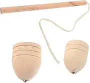 Yardwe 1Set Vintage Wooden Spinning Tops for Adults Unique Aesthetic for Outdoor Activities Timeless Game for Collectors Vintage Enthusiasts