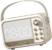 Wireless Bluetooth Speaker, Vintage Retro Bluetooth Speaker for Home (White)