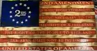 Veteran Handmade Rustic Distressed 2nd Amendment Flag 19.5 x 37"
