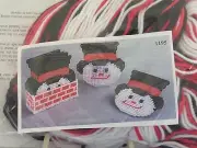Snowman Plastic Canvas Coasters With Holder Kit # 1195 Design Works New