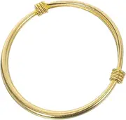 [BESTYASH] Copper Gold Plated Bracelet Anklet Swirl Bracelets Adjustable Push-Pull Bangle for Boys and Girls