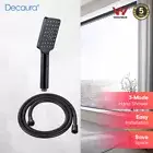 Square Hand held shower head 3 Function/ 1.5m S.S.304 shower hose Matt Black