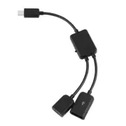 Hemobllo USB Adaptor with Power Charging OTG Host Cable Cord Adapter for Smart