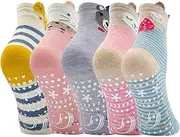 [ZFSOCK] Children's Socks Girls Sneaker Socks Funny: Children's Stockings Colourful Animal Pattern Cotton Ankle Socks Cute Christmas Stockings 5 Pairs Size 20-34, 2-11 Years Old
