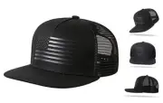 Baseball Cap, Snapback Trucker Hat for Men & Women with One Size Black/Black
