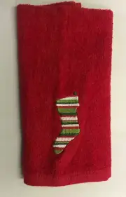 Holiday Christmas Stocking Embroidered Fingertip Towels-Package of 6