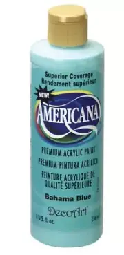 DecoArt Americana Acrylic Paint, Bahama Blue, 8 Fl. Oz.