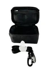 Electronics Storage Bag with Detachable Strap in Black 6" L x 3" H