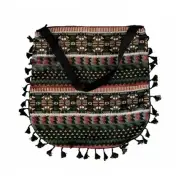 Native Soul Aztec Style Tribal Pattern Bohemian Folk Fringe Beach Tote Bag