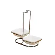 Silver Double Ceramic Spoon Holder, Spoon Rest, Shaadi Walay, Kitchen & Buffet