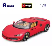 Bburago 1:18 Scale 2022 Ferrari 296 GTB Rosso Corsa Diecast Racing Car