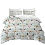 Bull Skull Pattern Quilt Cover