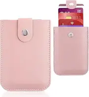 [SZHENGSHAN] Pull-Out Card Organizer Wallet, 2Pcs Credit Card Bags, Stack-up Hasp Coin Purse, Card Carrier - Pink