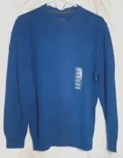 Vntg St. John's Bay 100% Cotton Crew Neck Knit Sweater Men's Fargo Blue M