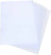 KALLORY 20pcs Plastic Document Folder A4 Single Page Paper Folder l Shape Tear Wear Resistant Lightweight for School Office