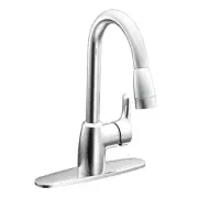 Baystone Chrome One-Handle High Arc Pulldown Kitchen Faucet CA42519