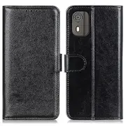 Case For Nokia C02 PU Leather Flip Cover Stand Wallet Phone Case Black A