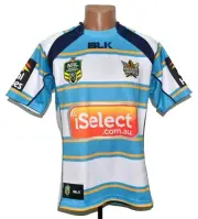 NRL GOLD COAST TITANS RUGBY LEAGUE SHIRT BLK SIZE M