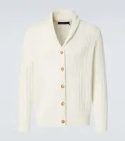 [Arch4] Arch4 Mr Denver ribbed-knit cashmere cardigan AU 96 white