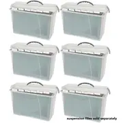 Box 6 Crystalfile Carry Case Store Clear Lid / Clear Base