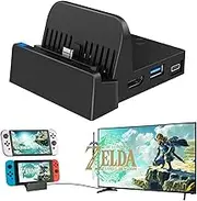 TV Dock Station for Nintendo Switch, WEGWANG Portable TV Docking Station Replacement for Official Nintendo Switch with HDMI and USB 3.0 Port