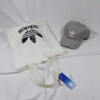 在飛比找蝦皮購物優惠-ADIDAS 三葉草 大LOGO 帆布袋 肩背 購物袋 托特