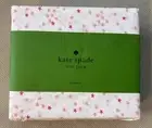 New Kate Spade Full Sheet Set Coral Peach Pink Stars 100% Cotton Percale
