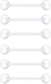 [VLIEGEN] Clear Piercing Jewelry Clear Piercing Retainers Nose Rings Belly Button Ring Septum Eyebrow Lip Cartilage Tragus Earring Retainer Nose Piercing Kit Body Piercing Jewelry for Women Men