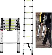Durable Ladder Telescoping Extension Ladder,Telescoping Ladder 1.4M/6.2M Aluminium Extension Telescopic Ladder Multi-Purpose Foldable Ladders,Portable Space-Saving Max Load 150Kg/330Lb for Attic Lof