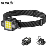 BORUIT G21 LED頭燈便攜式迷你頭燈USB充電頭燈手電筒