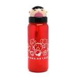 【SANRIO 三麗鷗】大寶造型頭掀蓋吸管水壺 500ML 紅(餐具雜貨)