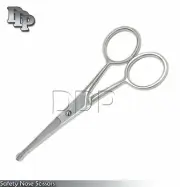 3 Pcs Mustache Ear Nose Hair Scissor 3.5" Trimmer Tip Instruments