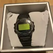 Timex Atlantis Digital Watch Stopwatch Backlight Waterproof Black Used 0707