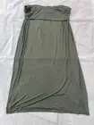 ANA Maxi Rayon Stretch Skirt Size XL Pull On Elastic Roll Top Waist Green NWT