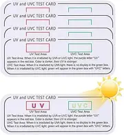 UV Light Test Card | Reusable Card to Test UV Light | UV Light Test Cards to Check UV Protection Level UVA & UVC Light Identifying Card Buniq