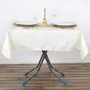 IVORY 54" Premium Quality SQUARE POLYESTER TABLECLOTH Wedding Party Dinner Home
