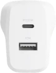 Cygnett Powerplus 32W PD Dual Port Wall Charger - White