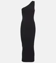 [Toteme] Toteme Ribbed-knit one-shoulder midi dress AU 12 black