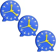 Sosoport 3Pcs Educational Clock Model for Teaching Aid for Learning with Hand Movement for Primary School Mathematics and Classroom Activities
