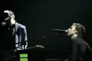 Coldplays Chris Martin Jonny Buckland on stage Brit Awards 2006 wi- Old Photo