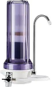 iSpring CT10-CL Countertop Water Filter with Multi Stage Cartridge, Clear