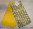 New April Cornell Set of 2 Tea Towels 19 x 27" Yellow Medallion/Yellow Solid