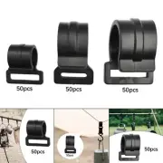 50Pcs Tent Pole Clips Fittings Elastic Rope Hooks for Securing Fishing Boat