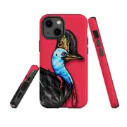 For Apple iPhone 13 mini Case, Armour Back Cover, Cassowary Portrait