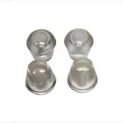 4 Pcs 1/2" Vinyl Transparent Teardrop Tube Cap Chair Protector from Scratch