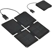Solar Generator, Foldable Solar Charger, Emer-Gency Power Source 20x20x1cm/7.87x7.87x0.39 Inches Weather-Resistant/Plug & Play Convenience for Security Camera Supply Monitor Devices