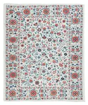 4.7x5.6 Ft Embroidered Silk Wall Hanging. New Table Cover. Authentic Sofa Throw