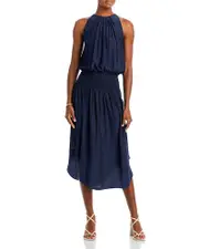 Ramy Brook Audrey Sleeveless Halter Drop Waist Midi Dress