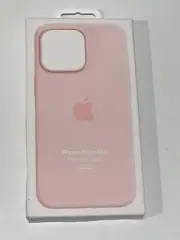 GENUINE Apple Silicone Case w/ Magsafe iPhone 15 Pro Max - Light Pink NEW