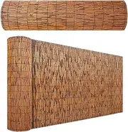 Natural Reed Fence, Balcony Reed Fence Bamboo Screen Fencing, Bamboo Fencing Privacy Reed Screening for Outdoor, Gallery, Restaurant, Hotel, Patio(H1.83xL15m/H6xL49ft)
